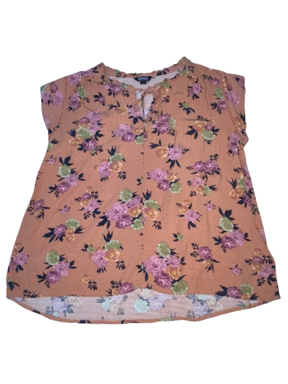 Buffalo David Bitton Floral Multi Color Viscose Top Blouse - Women’s Small - Picture 4 of 13